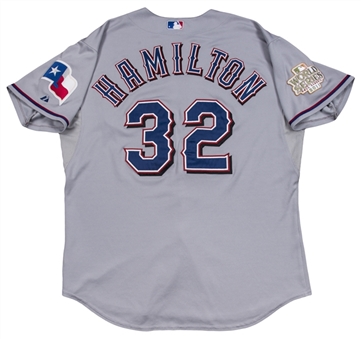 2011 Josh Hamilton Game Used Texas Rangers Road Jersey Used In Regular Season & Postseason (MLB Authenticated)